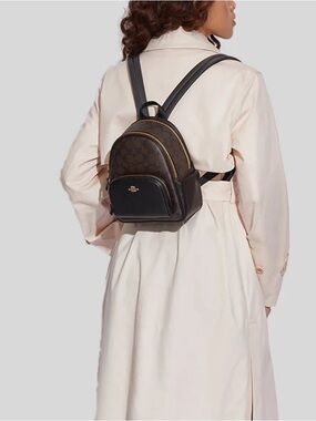 Coach Brown/Black Signature Mini Backpack